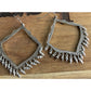Retired Kendra Scott Geometric Silver Tone Dangle Lacy Fringe Earrings