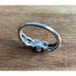 Sterling Silver 925 Ring Mother of Pearl Inlay Beaded Band Size 8.5 QF