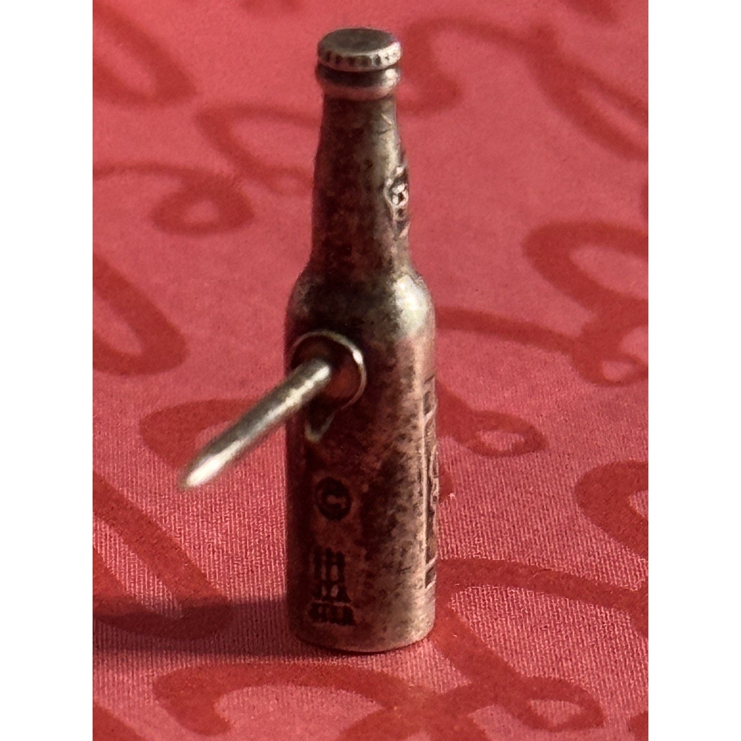 Pre owned James Avery Retired RARE HTF Sterling Silver LONE STAR BEER BOTTLE Pin Charm