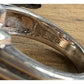 Vintage Sterling Silver Pink Lavender Quartz Cocktail Ring Statement Size 10