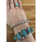 Vintage Sterling Silver Navajo Pearl Style Bead Bracelet 7.25” Toggle Clasp 17g
