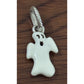 Brand New Brighton Halloween Retired SPOOKY White Enamel Ghost Charm Or Pendant