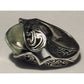 Vintage Carolyn Pollack Sterling Silver Green Prehnite Southwestern Ring Sz 7.5
