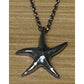 925 Sterling Silver Starfish Necklace 18” Italian Chain Beach Coastal