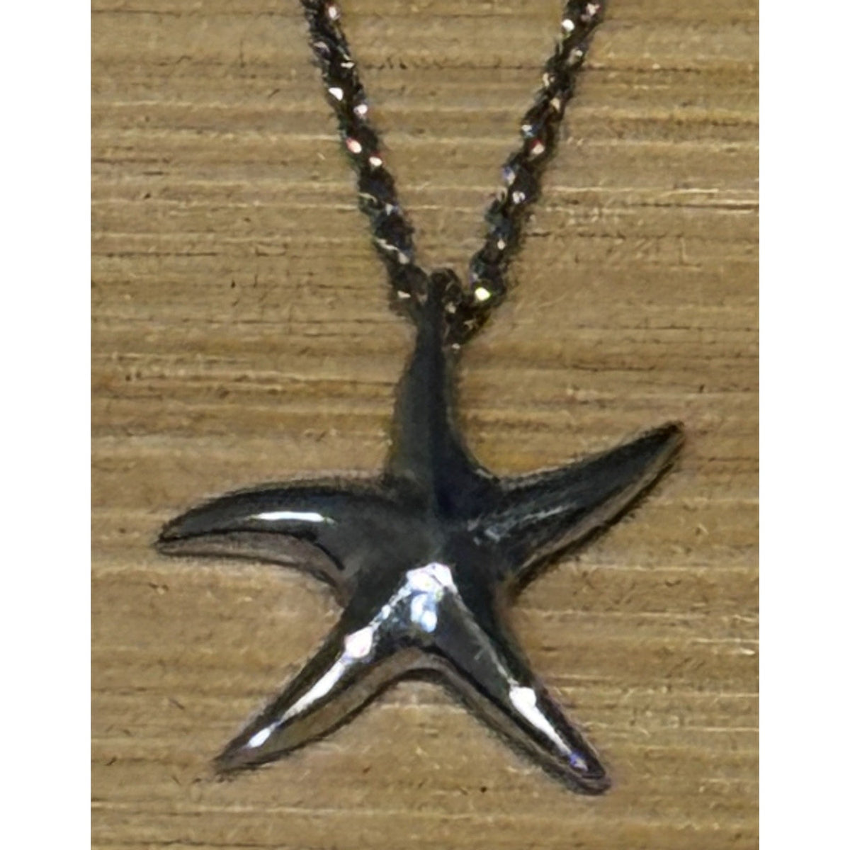 925 Sterling Silver Starfish Necklace 18” Italian Chain Beach Coastal