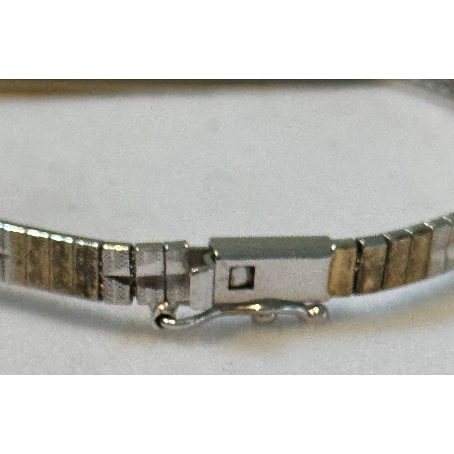 Copied - Vintage Italian 925 Sterling Silver Two Tone Gold Wash Textured Bracelet 7.25”