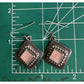 Sterling Silver Pink Stone Dangle Earrings Southwest Style