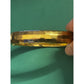Romanza Italy 18k Gold Plated Hinged Bangle Bracelet Vintage Wide Statement