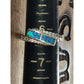 Sterling Silver Blue Opal Inlay Ring Size 6 CZ Accent Wrap Ring
