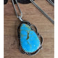 Sterling Silver Turquoise Pendant And Necklace Southwestern Statement Necklace