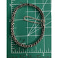 Vintage 925 Sterling Silver Blue Sapphire Tennis Bracelet 14g 7.25” Safety Chain