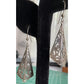 Vintage Sterling Silver Open Work Ornate Scroll Vine Hook Dangle Earrings Signed