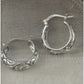 Vintage Sterling Silver Vine Hoop Earrings 925 TH Scroll Design Thailand 2.5g
