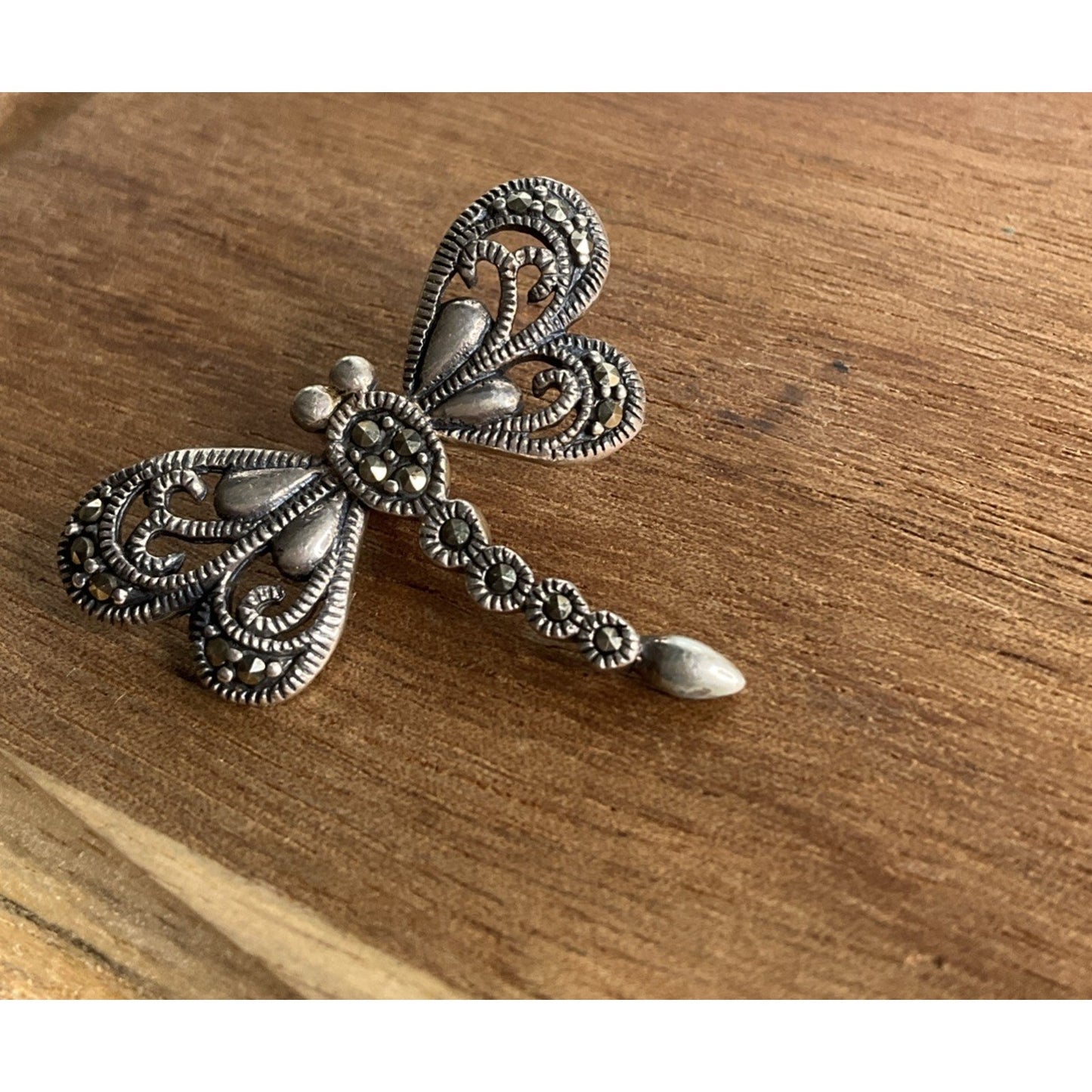 Sterling Silver Marcasite Dragonfly Pendant