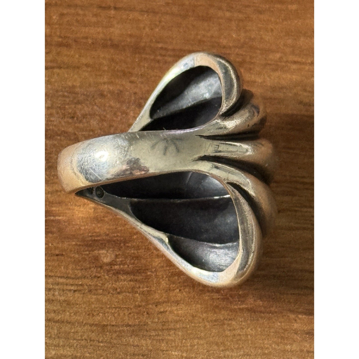 Pre Owned James Avery Vintage Retired Silver Scalloped Dome Ring Size 7.5