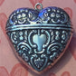 Vintage Victorian Heart Shaped Sterling Silver Repousse Match Safe Pendant 925