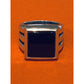 James Avery Retired Silver Square Black Onyx Ring Size 8 Pre-Owned