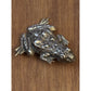 Vintage Sterling Silver Frog Brooch Pin 3D Textured 2.75” Artisan Signed 7.7 gr