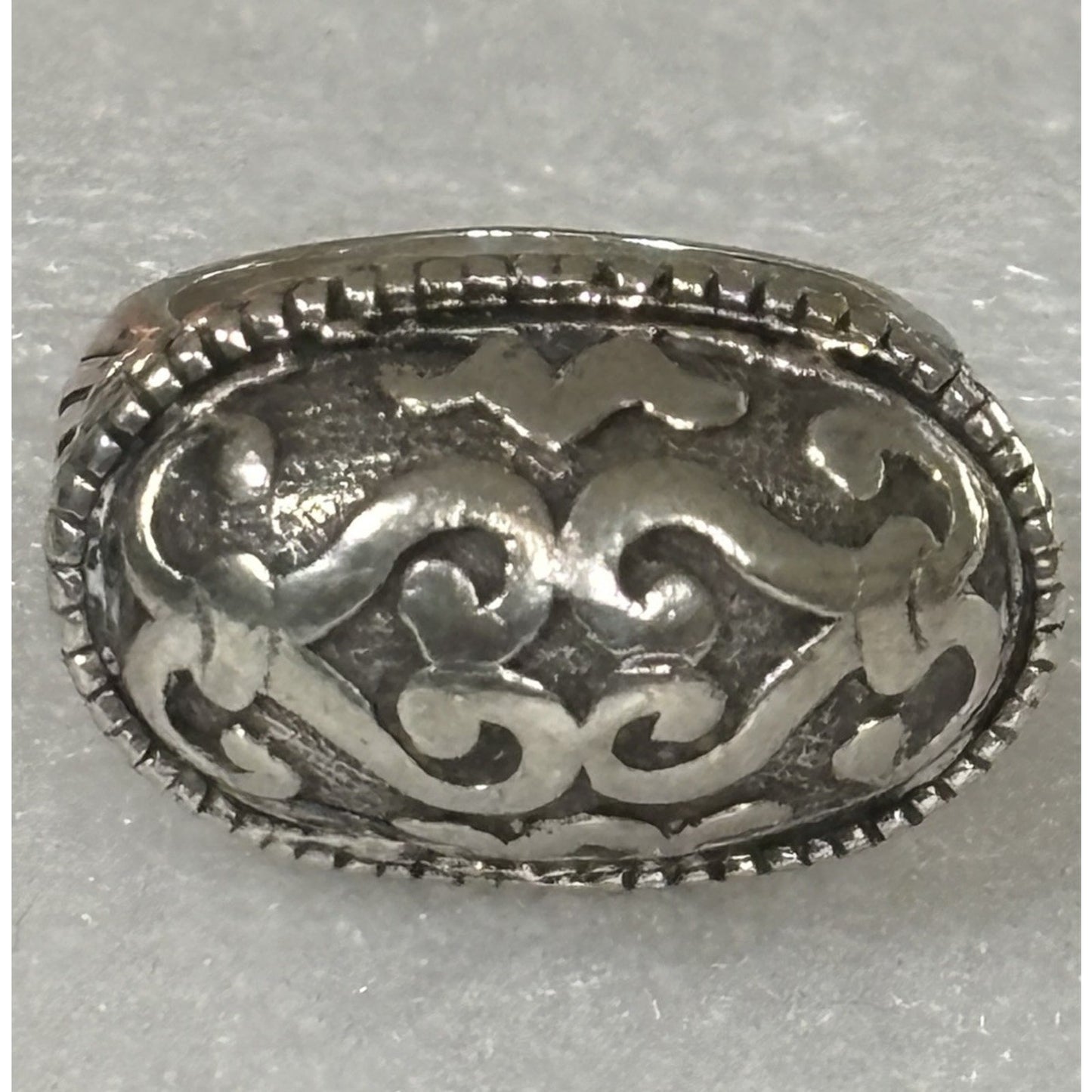 John Hardy Sterling Silver 925 Dayak Signet Statement Ring Size 7.5 Heavy 18g