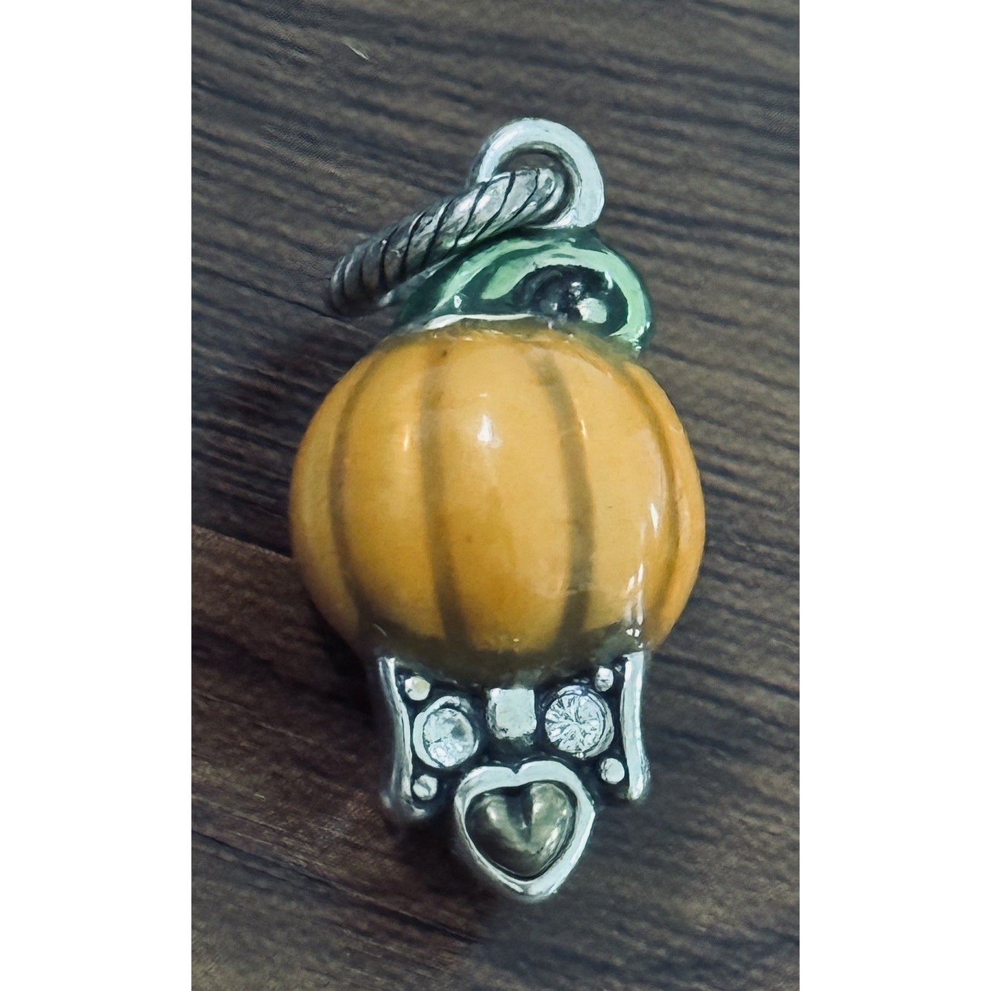 Brand New RETIRED Brighton J91782 JACK O LANTERN Enameled Silver Tone Charm