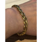 Napier Bracelet Vintage Gold Tone Woven Chain Links Chunky Classic 7.5”