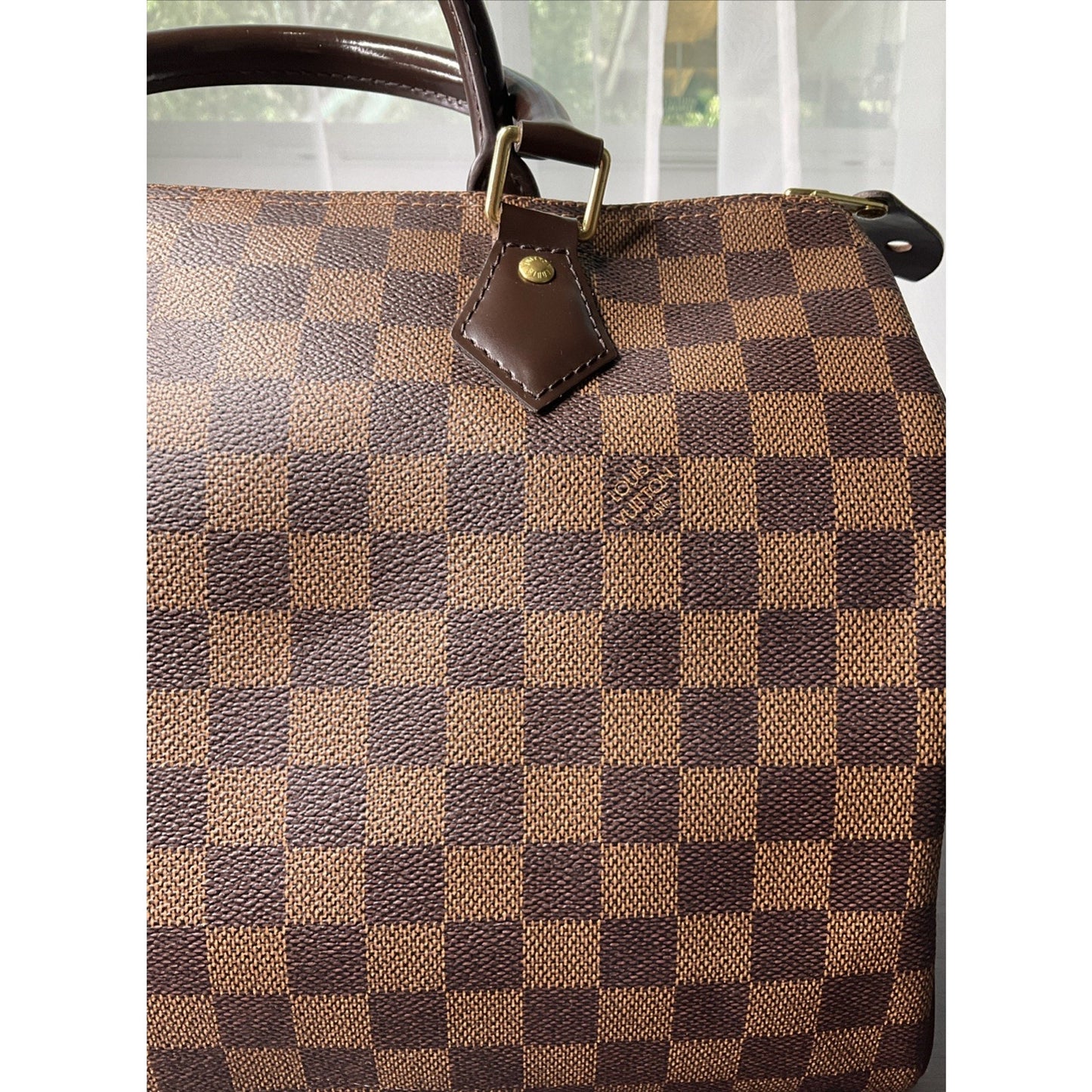BNWOT Louis Vuitton Brown Canvas Speedy 30 Damier Ebene Handbag LV Purse