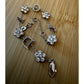 Vintage 2004 Christian Dior Girly Crystal DIOR Flower Bracelet Galliano 6.5 - 8”