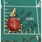 Vintage 14k Yellow Italian Gold Red & Black Enamel Ladybug Pendant Or Charm EUC