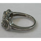 Vintage Pave Diamond Accent Sterling Silver Infinity Lovers Knot Ring Size 7