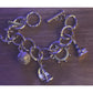 Vintage Chunky Lands End Gold Tone Nautical Beach Charm Toggle Bracelet 7.5”