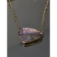 Retired KENDRA SCOTT Mckenna Gold Statement Pendant Necklace in Lilac Abalone