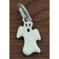 Brand New Brighton Halloween Retired SPOOKY White Enamel Ghost Charm Or Pendant
