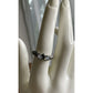 Sterling Silver 925 Ring Mother of Pearl Inlay Beaded Band Size 8.5 QF