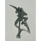 Vintage Sterling Silver Climbing Frog Brooch Pin 5.2g Tree Frog on Reed