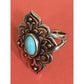 James Avery Retired Silver Tangier Silver Copper Turquoise Ring Size 9.5 Pre-Owned