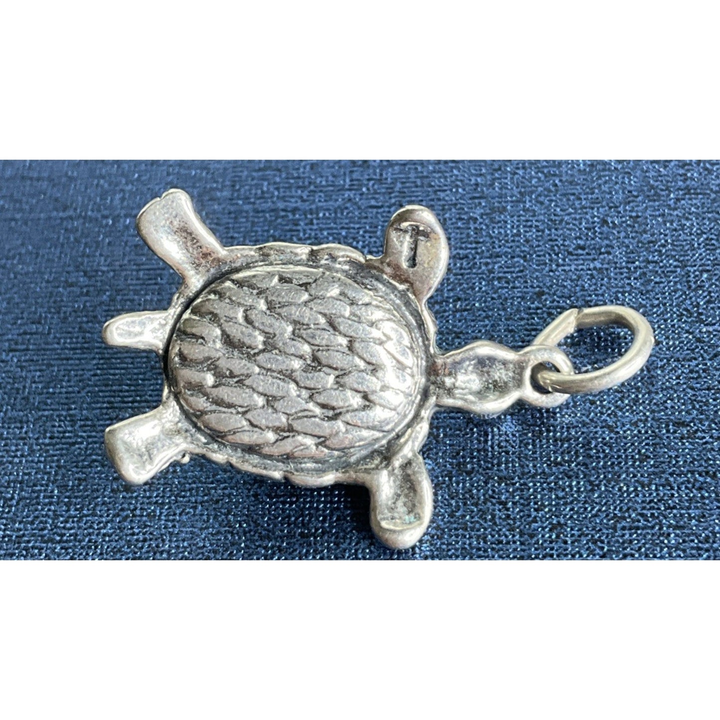 Vintage 925 Sterling Silver Sea Turtle Charm Pendant Coastal Beach Theme