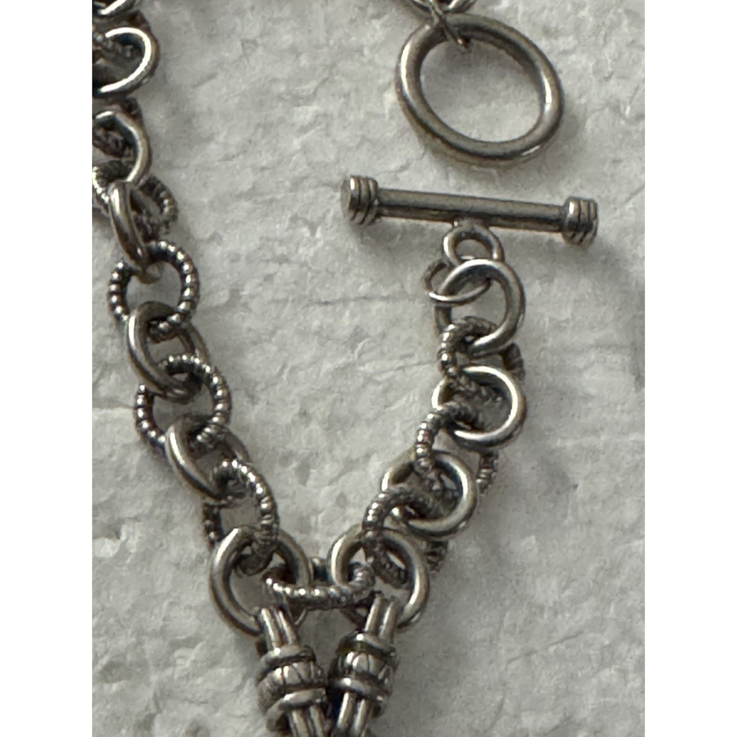 Kiran Jewels KRN Sterling Silver 925 Diamonds 1/4 Ct Heart Chain Charm Bracelet