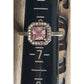 Sterling Silver Pink Cubic Stone Moissanite Size 6.5 Art Deco style