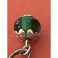 James Avery Retired Silver Four Leaf Clover Lucky Finial on Green Glass Art Bead Pre-Owned