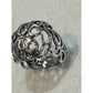 Carolyn Pollack Relios Sterling Silver Scroll Open Work Ring Size 6.5 Pre-Owned