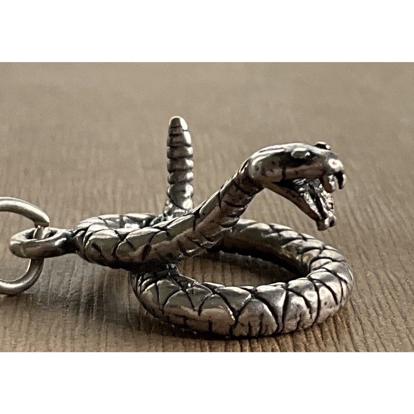 Vintage Sterling Silver Cobra Snake Charm