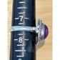 Amethyst Cabochon Sterling Silver Beaded Purple Gemstone Ring Size 7.5 India