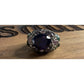 Sterling Silver 925 Blue CZ Cocktail Ring Ornate Enamel Statement Ring Size 6.5