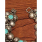 Vintage Mexico Silver Turquoise Cluster Bracelet 7.25” 21g Pre Eagle Sterling