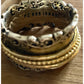 925 Sterling Silver & Gold Spinner Ring Size 9 Israel Meditation Band