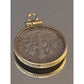 Vintage 1949 Roosevelt Dime 90% Silver Pendant Charm In 10K Gold WPC Bezel