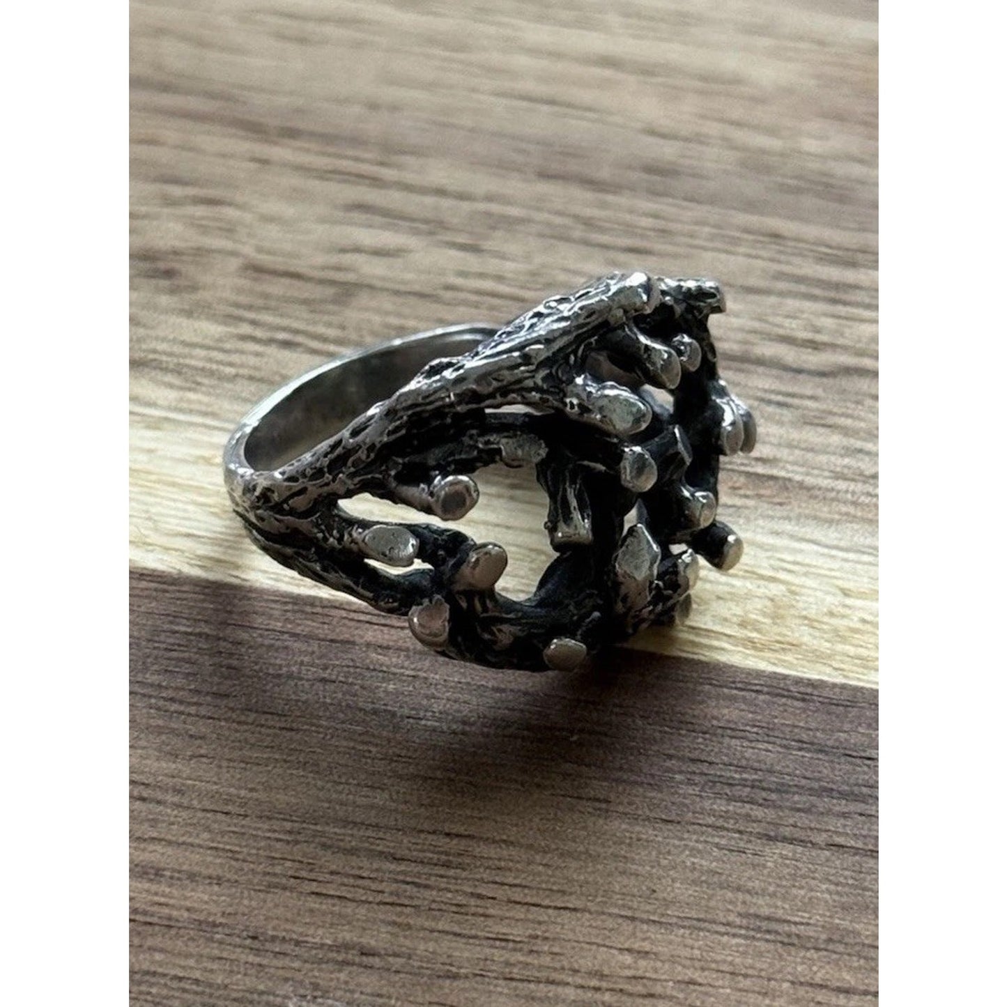 Retired James Avery Sterling Silver Brutalist Branches Ring Size 11