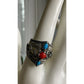Carolyn Pollack 925 Sterling Silver Turquoise Coral Ring Size 9.75