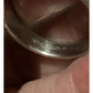 Vintage Thai Sterling Silver Blue Topaz Ring Wide Engraved Band