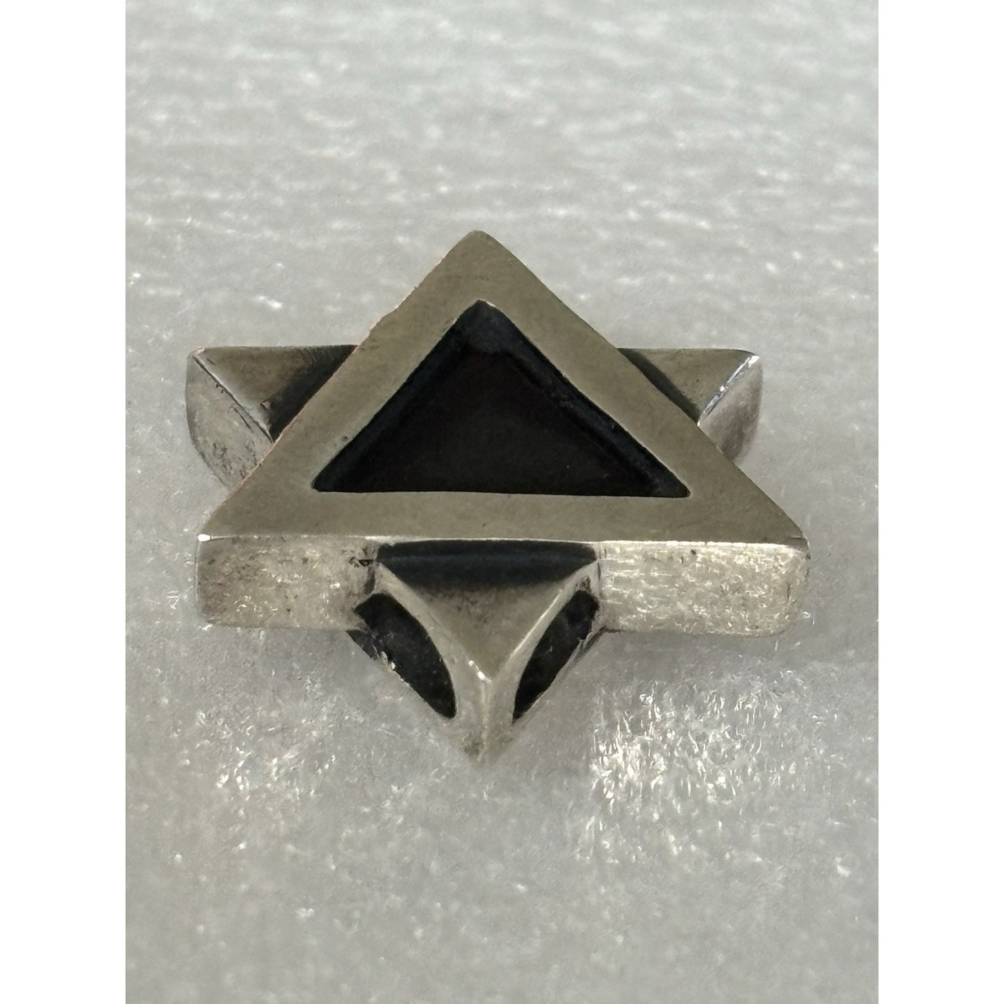 Pre owned James Avery RETIRED RARE Sterling Silver Star of David Slide Pendant Oxidized 7g